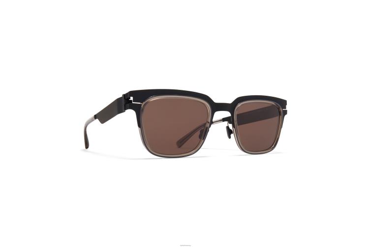 MYKITA Raymond Acetat-Sonnenbrille Rahmen: A77 schwarz/klare Esche|Linse: braun massiv J6D22161