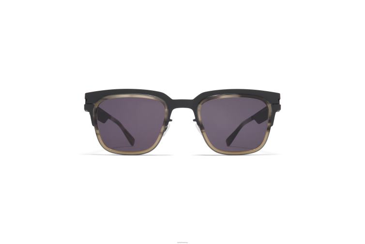 MYKITA Raymond Acetat-Sonnenbrille Rahmen: A79 Storm Grey/Striped Grey Gr|Gläser: Cool Grey Solid J6D22162