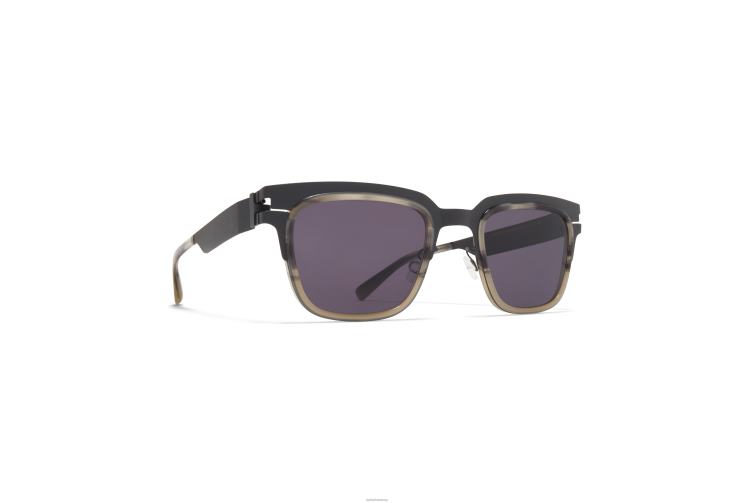 MYKITA Raymond Acetat-Sonnenbrille Rahmen: A79 Storm Grey/Striped Grey Gr|Gläser: Cool Grey Solid J6D22162