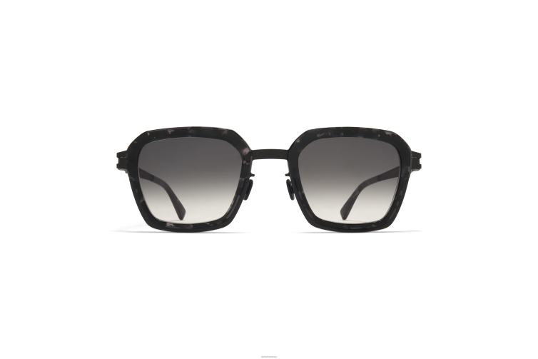MYKITA neblig Acetat-Sonnenbrille Rahmen: A50 Schwarz/Schwarz Havanna | Gläser: Raw Black Gradient J6D22230