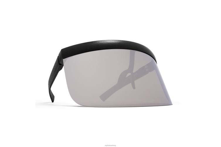 MYKITA Daisuke Bernhard Wilhelm Sonnenbrille Rahmen: MD1 Pitch Black | Gläser: Silver Flash Shield J6D2285