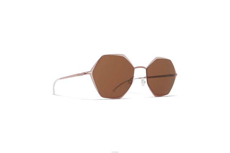 MYKITA alessia Jahrzehnte Sonnenbrille Rahmen: Lila Bronze/Sand/Ton|Gläser: Braun massiv J6D22106