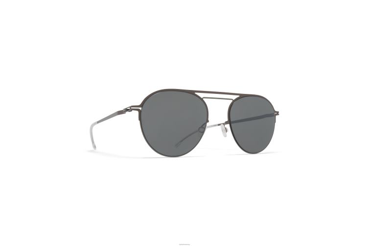 MYKITA duane Jahrzehnte Sonnenbrille Rahmen: Graphit glänzend/Maulgrau|Gläser: Spiegelschwarz J6D2224