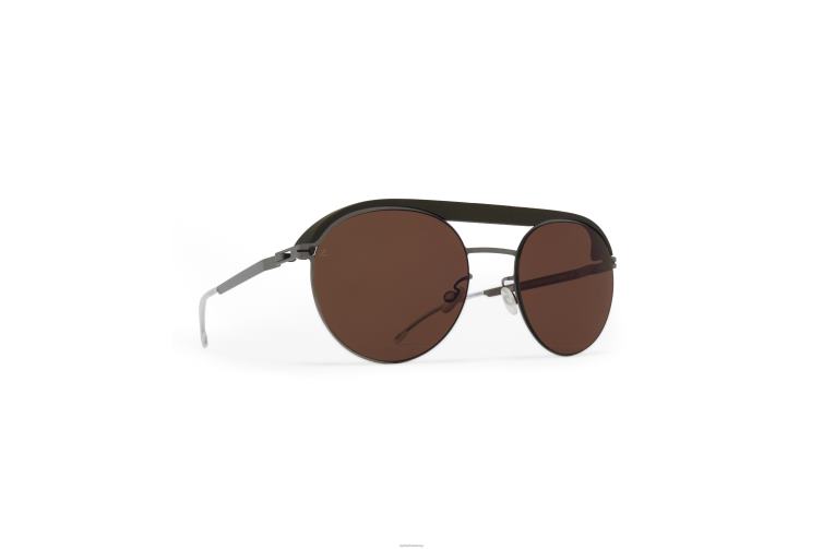 MYKITA ml01 Leica-Sonnenbrille Rahmen: MH51 Safarigrün/Graphit|Linse: Leica Braun Polarisiert J6D2260