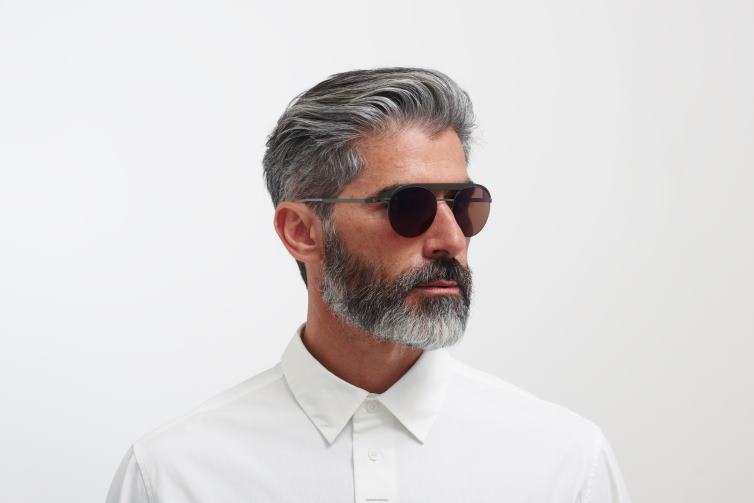 MYKITA ml01 Leica-Sonnenbrille Rahmen: MH51 Safarigrün/Graphit|Linse: Leica Braun Polarisiert J6D2260