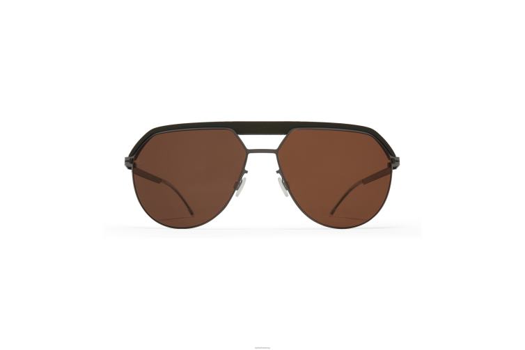 MYKITA ml02 Leica-Sonnenbrille Rahmen: MH51 Safarigrün/Graphit|Linse: Leica Braun Polarisiert J6D2262