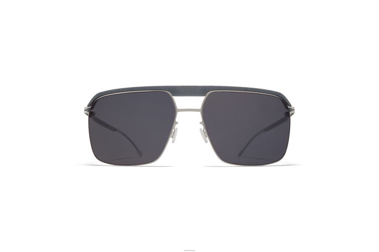 MYKITA ml03 Leica-Sonnenbrille Rahmen: MH53 Mausgrau/glänzendes Silber | Linse: Leica Black Solid J6D2267