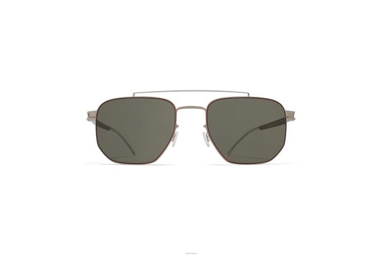 MYKITA ml05 Leica-Sonnenbrille Rahmen: Mattsilber | Linse: Leica G15 Solid + rote Kanten J6D2274