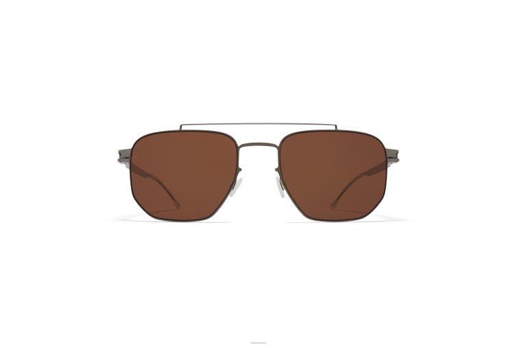 MYKITA ml05 Leica-Sonnenbrille Rahmen: glänzendes Graphit/Safarigrün|Linse: Leica Braun polarisiert J6D2273