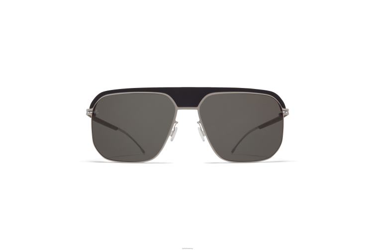 MYKITA ml06 Leica-Sonnenbrille Rahmen: MH49 Pechschwarz/Mattsilber | Linse: Leica G15 Solid J6D2279