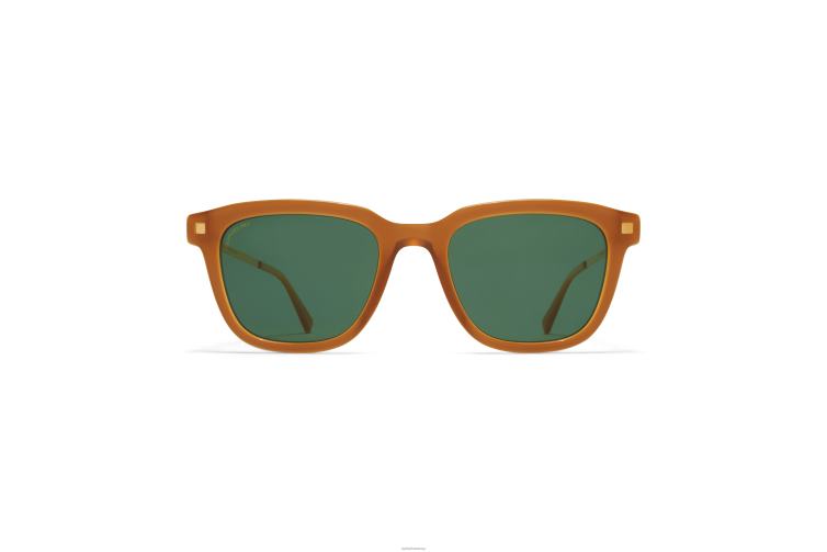 MYKITA Holm Lite-Sonnenbrille Rahmen: c99 braun dunkelbraun/glänzend go|Linse: pol. pro grün 15 J6D22120
