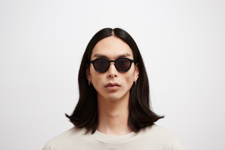 MYKITA Ketill Lite-Sonnenbrille Rahmen: C98 Mattschwarz/Schwarz|Linse: polarisiertes Pro Hi-Con Grau J6D22200