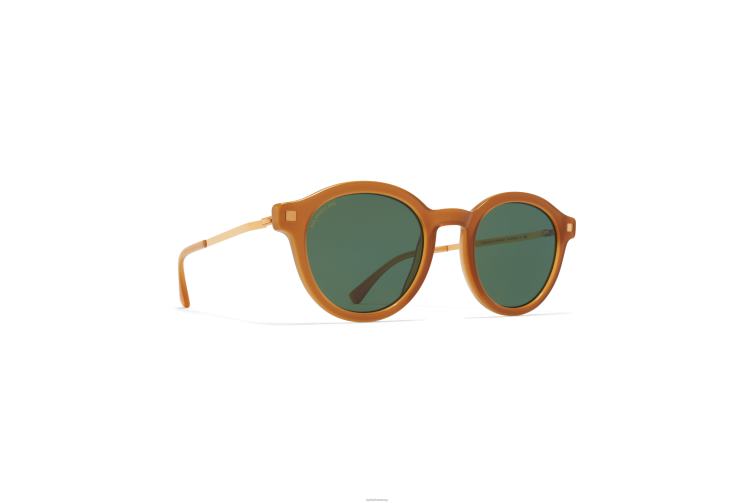 MYKITA Ketill Lite-Sonnenbrille Rahmen: C99 Braun/Dunkelbraun/Glänzend Go|Linse: Polarisiert Pro Green 15 J6D22199