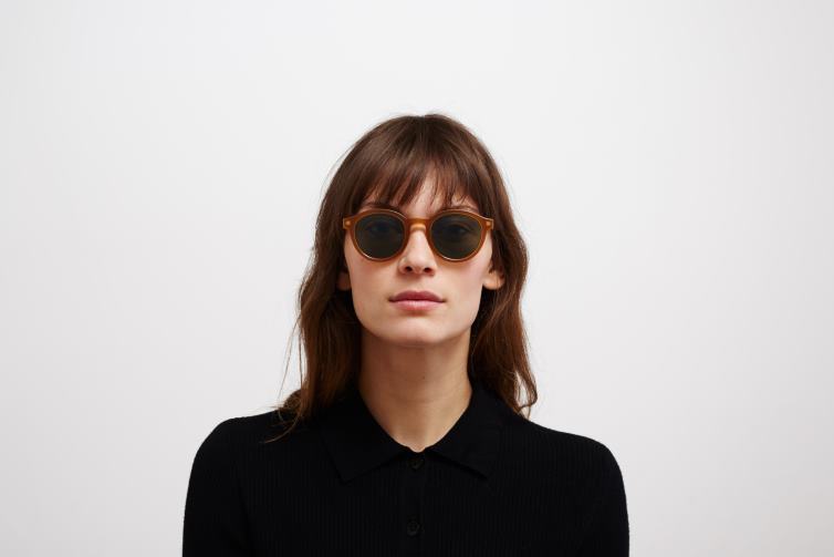 MYKITA Ketill Lite-Sonnenbrille Rahmen: C99 Braun/Dunkelbraun/Glänzend Go|Linse: Polarisiert Pro Green 15 J6D22199