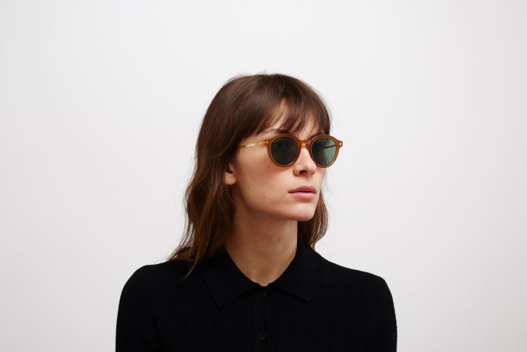 MYKITA Ketill Lite-Sonnenbrille Rahmen: C99 Braun/Dunkelbraun/Glänzend Go|Linse: Polarisiert Pro Green 15 J6D22199