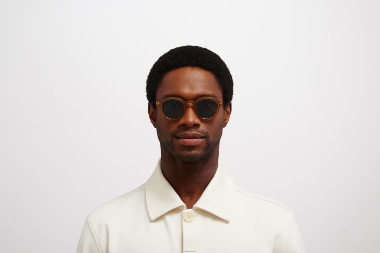 MYKITA Ketill Lite-Sonnenbrille Rahmen: C99 Braun/Dunkelbraun/Glänzend Go|Linse: Polarisiert Pro Green 15 J6D22199