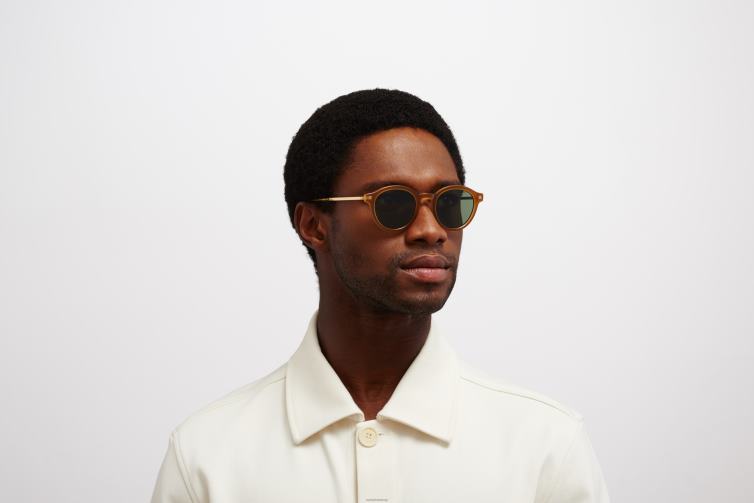 MYKITA Ketill Lite-Sonnenbrille Rahmen: C99 Braun/Dunkelbraun/Glänzend Go|Linse: Polarisiert Pro Green 15 J6D22199