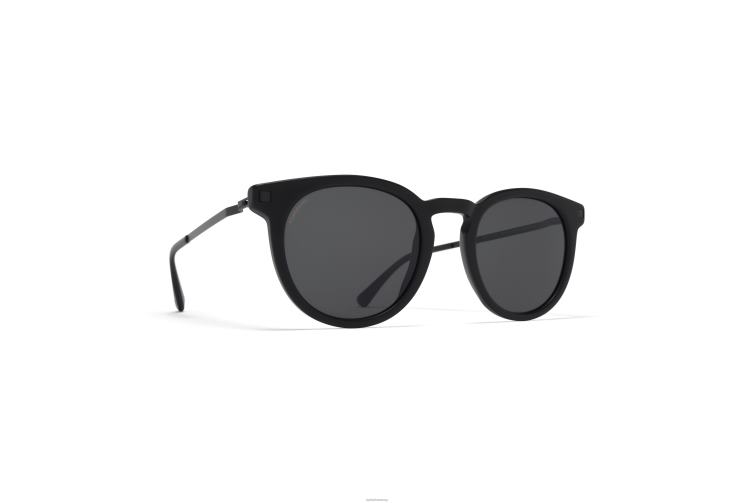 MYKITA Lahti Lite-Sonnenbrille Rahmen: C98 Mattschwarz/Schwarz|Linse: polarisiertes Pro Hi-Con Grau J6D22203