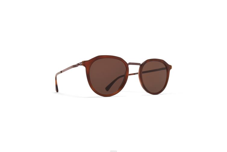 MYKITA Paulson Lite-Sonnenbrille Rahmen: A47 Mocca/Zansibar | Gläser: braun massiv J6D22214