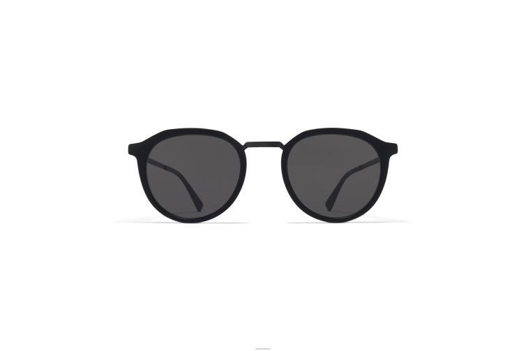 MYKITA Paulson Lite-Sonnenbrille Rahmen: A57 Schwarz/Mattschwarz | Gläser: Dunkelgrau, einfarbig J6D22213