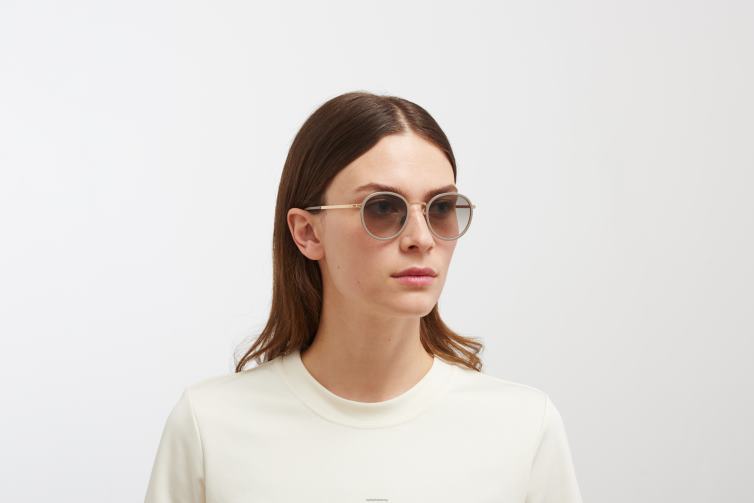 MYKITA Tuwa Lite-Sonnenbrille Rahmen: A42 Champagnergold/Braungrau | Gläser: Original-Grauverlauf J6D22223