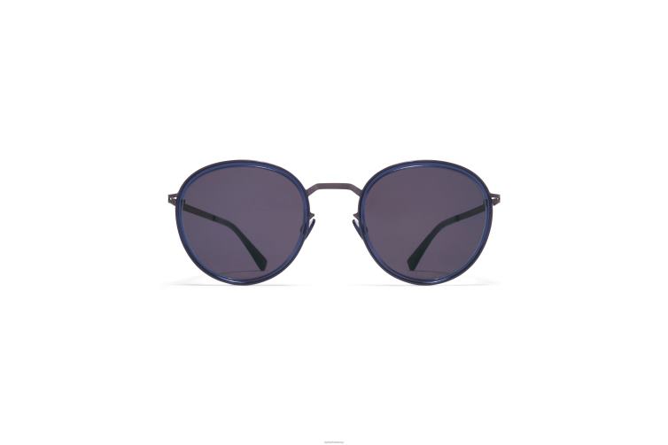 MYKITA Tuwa Lite-Sonnenbrille Rahmen: A66 Blackberry/Deep Ocean | Gläser: Cool Grey Solid J6D22221