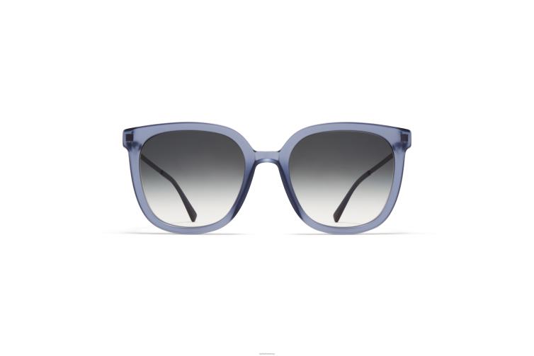 MYKITA Viska Lite-Sonnenbrille Rahmen: C107 Matte Deep Ocean/Blackber|Gläser: Raw Black Gradient J6D22126