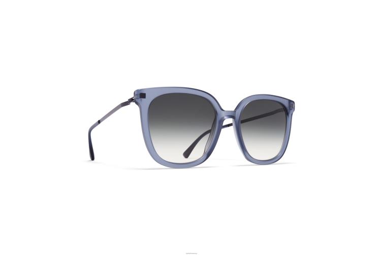 MYKITA Viska Lite-Sonnenbrille Rahmen: C107 Matte Deep Ocean/Blackber|Gläser: Raw Black Gradient J6D22126
