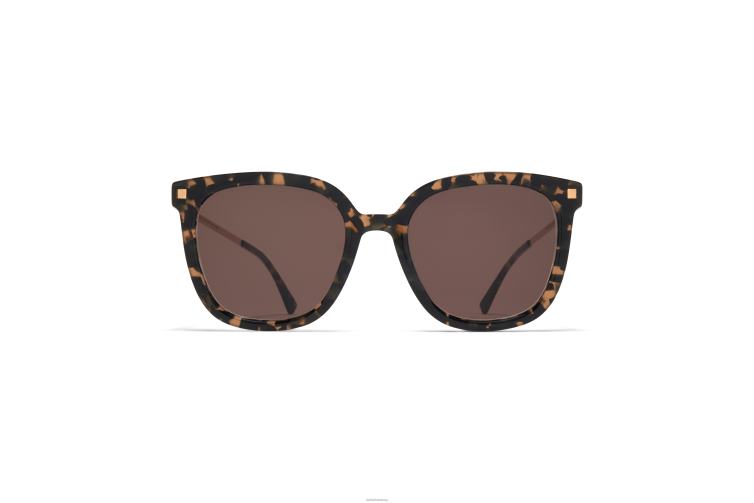 MYKITA Viska Lite-Sonnenbrille Rahmen: C22 Antigua/Champagnergold | Gläser: Braun massiv J6D22129