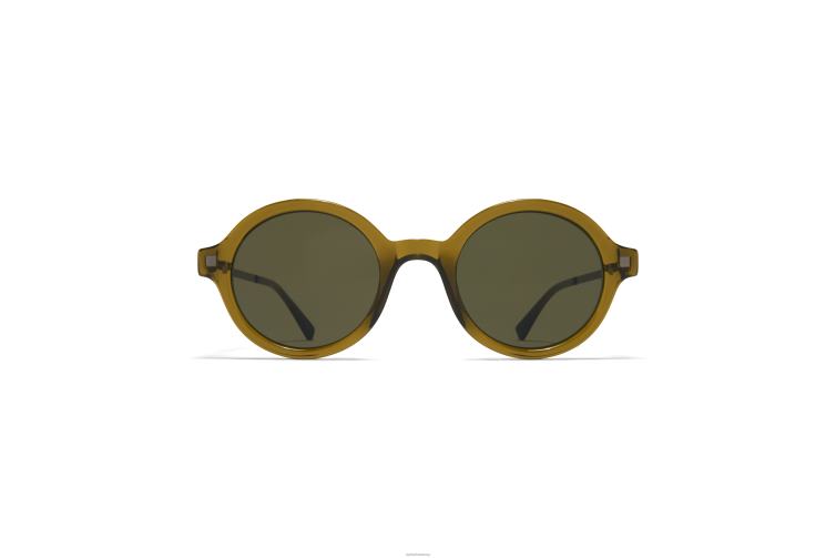 MYKITA esbo Lite-Sonnenbrille Rahmen: C114 Peridot/glänzender Graphit | Linse: Raw Green Solid J6D22179