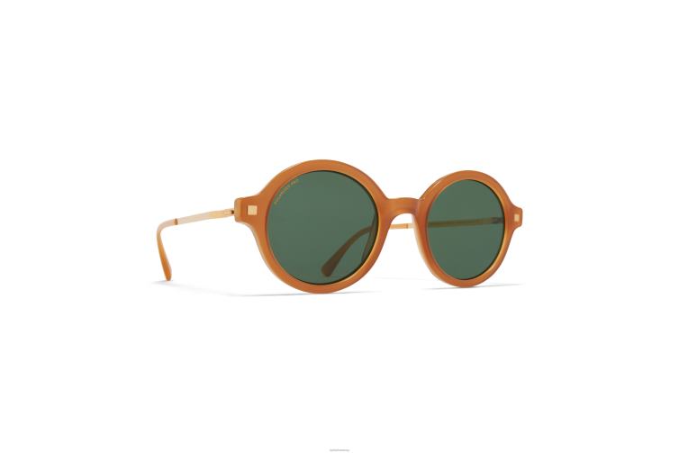 MYKITA esbo Lite-Sonnenbrille Rahmen: c99 braun dunkelbraun/glänzend go|Linse: polarisiert pro grün 15 J6D22177