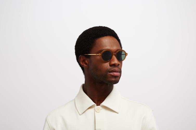 MYKITA esbo Lite-Sonnenbrille Rahmen: c99 braun dunkelbraun/glänzend go|Linse: polarisiert pro grün 15 J6D22177