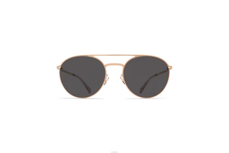 MYKITA julianisch Lite-Sonnenbrille Rahmen: Champagnergold|Gläser: Dunkelgrau massiv J6D2229