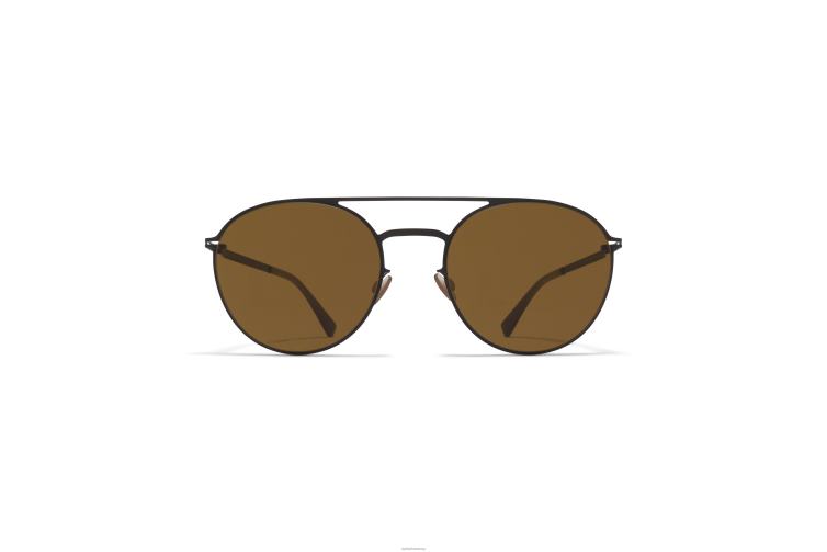 MYKITA julianisch Lite-Sonnenbrille Rahmen: Schwarz|Gläser: Raw Brown Solid J6D2230