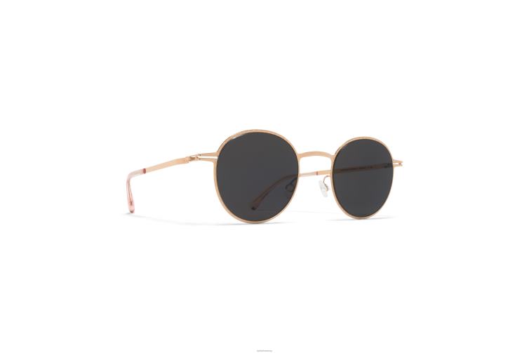 MYKITA nis Lite-Sonnenbrille Rahmen: Champagnergold|Gläser: Dunkelgrau massiv J6D22207