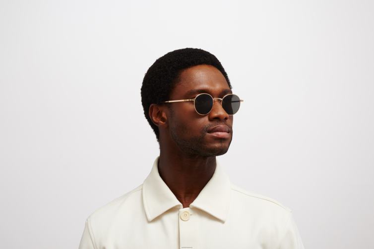 MYKITA nis Lite-Sonnenbrille Rahmen: Champagnergold|Gläser: Dunkelgrau massiv J6D22207