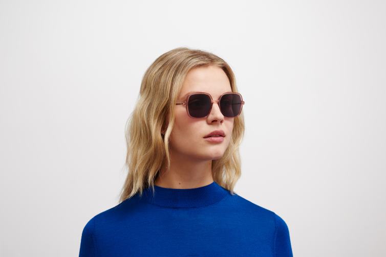 MYKITA saima Lite-Sonnenbrille Rahmen: C104 Melrose/Lila Bronze | Gläser: Cool Grey Solid J6D22125