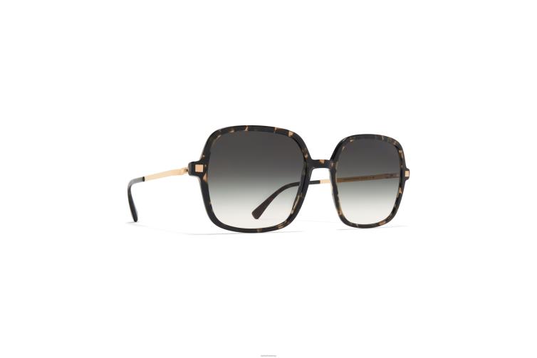 MYKITA saima Lite-Sonnenbrille Rahmen: C22 Champagnergold/Antigua | Gläser: Raw Black Gradient J6D22124