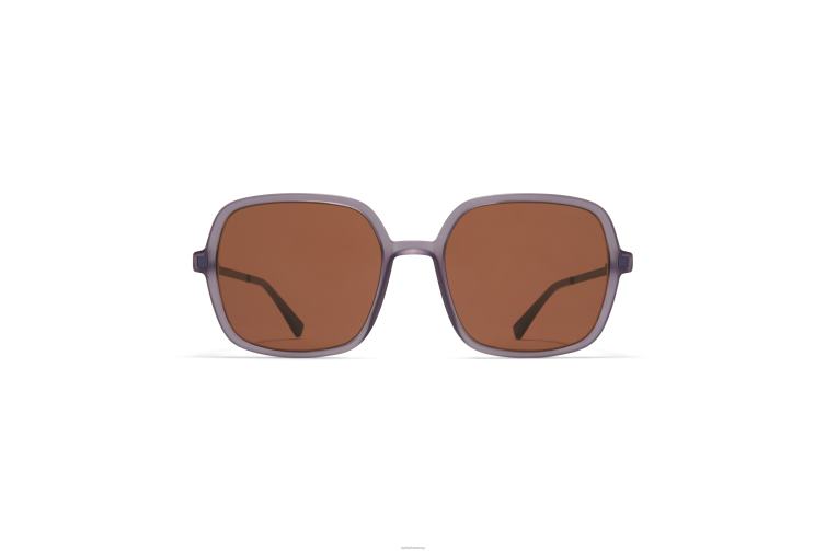 MYKITA saima Lite-Sonnenbrille Rahmen: C93 Mattrauch/Brombeere|Gläser: braun massiv J6D22123