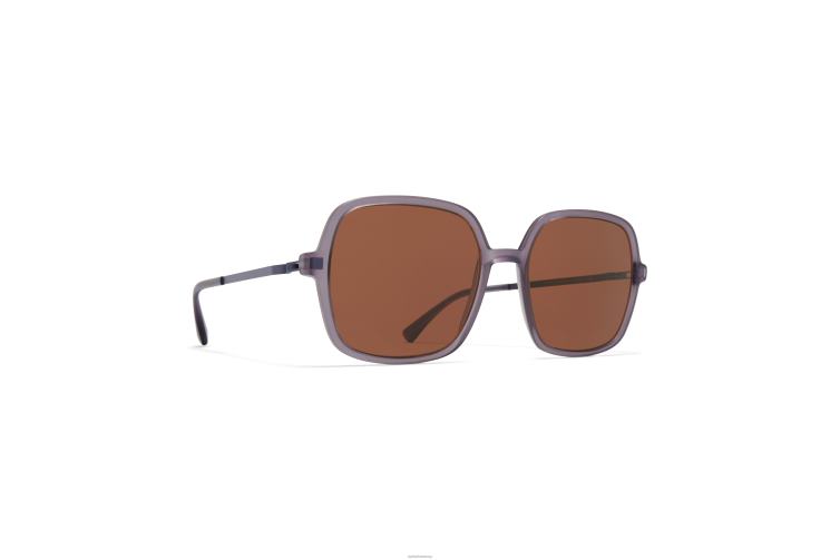 MYKITA saima Lite-Sonnenbrille Rahmen: C93 Mattrauch/Brombeere|Gläser: braun massiv J6D22123
