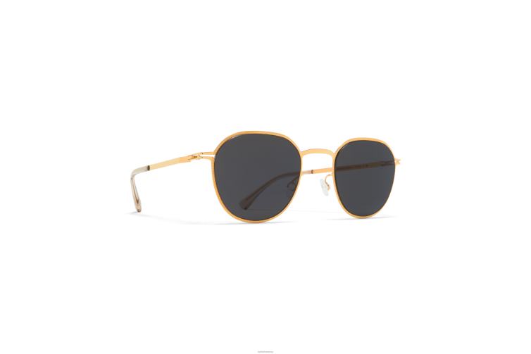 MYKITA talvi Lite-Sonnenbrille Rahmen: glänzendes Gold | Gläser: dunkelgrau massiv J6D22217