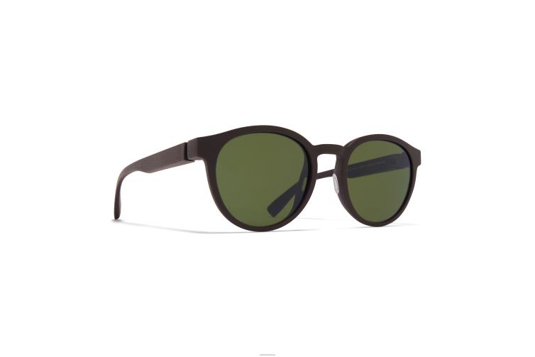 MYKITA Coleman Mylon-Sonnenbrille Rahmen: MD22 Ebenholzbraun | Gläser: grün massiv J6D22227