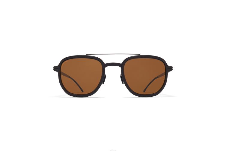 MYKITA Erle Mylon-Sonnenbrille Rahmen: MH6 Pitch Black/Schwarz | Gläser: Polarized Pro Amber Brown J6D2247