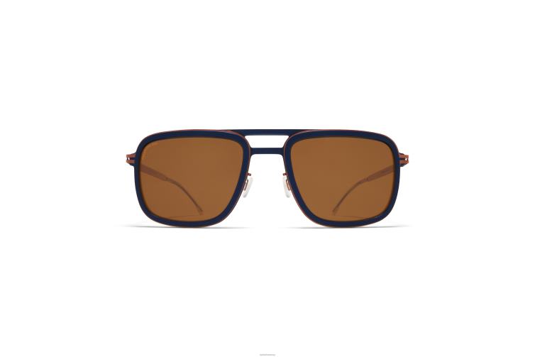 MYKITA Fichte Mylon-Sonnenbrille Rahmen: MH68 Indigo/glänzendes Kupfer | Gläser: polarisiertes Pro Amber Brown J6D2257