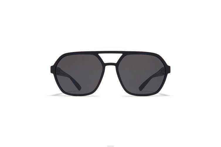 MYKITA Hydra Mylon-Sonnenbrille Rahmen: MD1 Pechschwarz | Gläser: dunkelgrau einfarbig J6D2252
