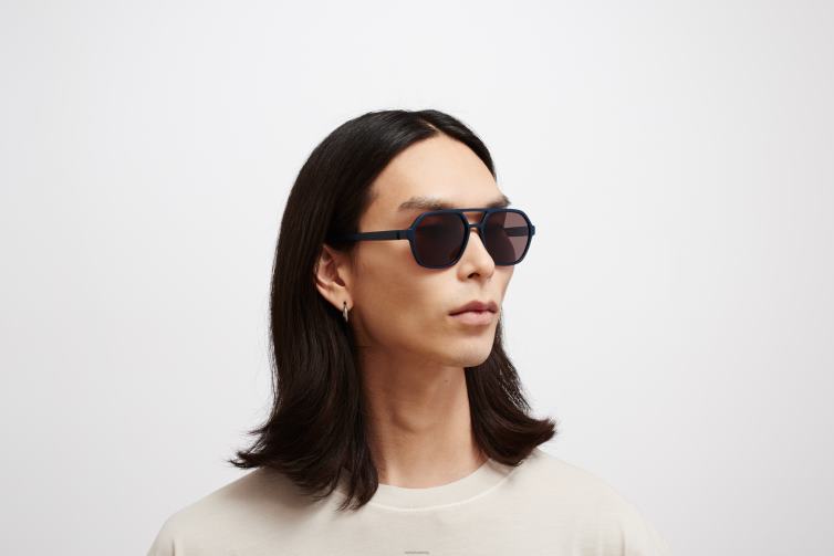MYKITA Hydra Mylon-Sonnenbrille Rahmen: MD34 Indigo | Gläser: braun massiv J6D2253