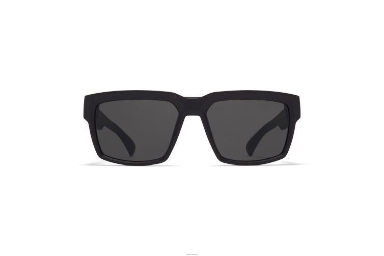 MYKITA Moschus Mylon-Sonnenbrille Rahmen: MD1 Pechschwarz | Gläser: dunkelgrau einfarbig J6D22149