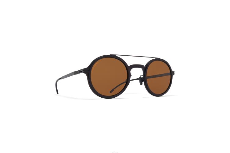 MYKITA Schierling Mylon-Sonnenbrille Rahmen: MH6 Pitch Black/Schwarz | Gläser: Polarized Pro Amber Brown J6D2250