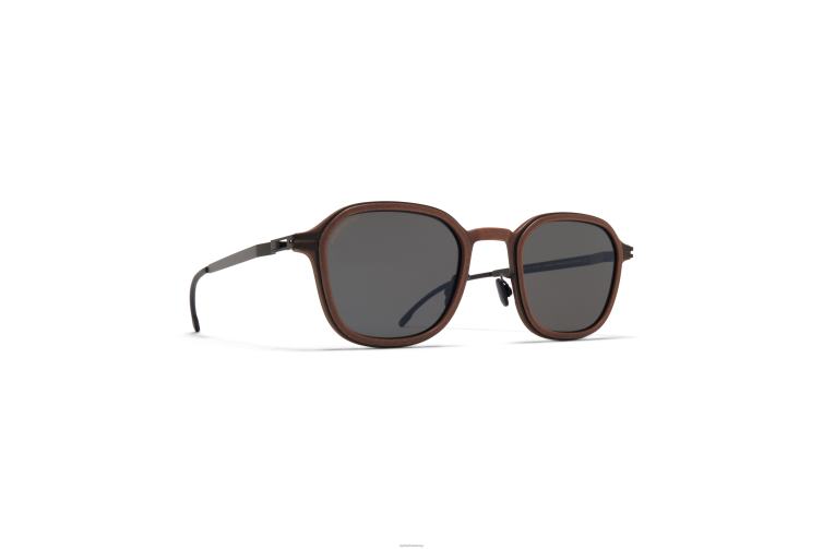 MYKITA Tanne Mylon-Sonnenbrille Rahmen: MH63 Kaschmirgrau/Schwarz | Gläser: polarisiertes Pro Hi-Con Grau J6D22142