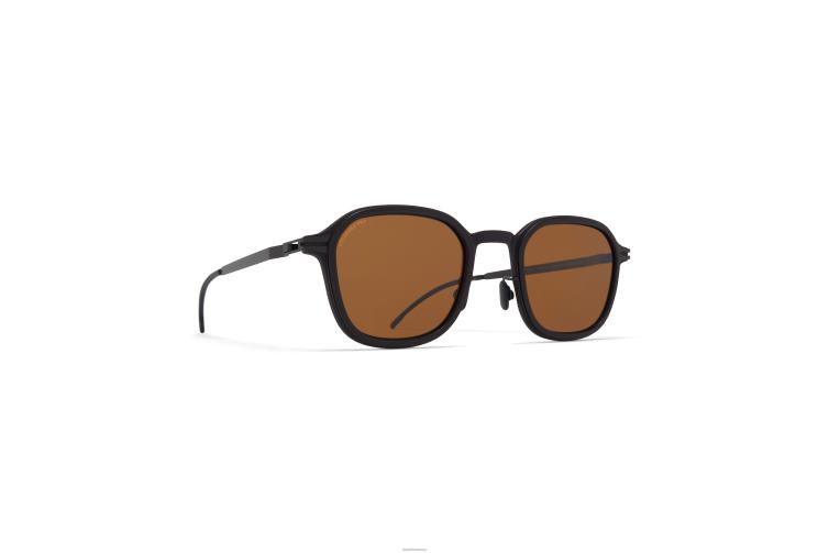 MYKITA Tanne Mylon-Sonnenbrille Rahmen: MH6 Pitch Black/Schwarz | Gläser: Polarized Pro Amber Brown J6D22143